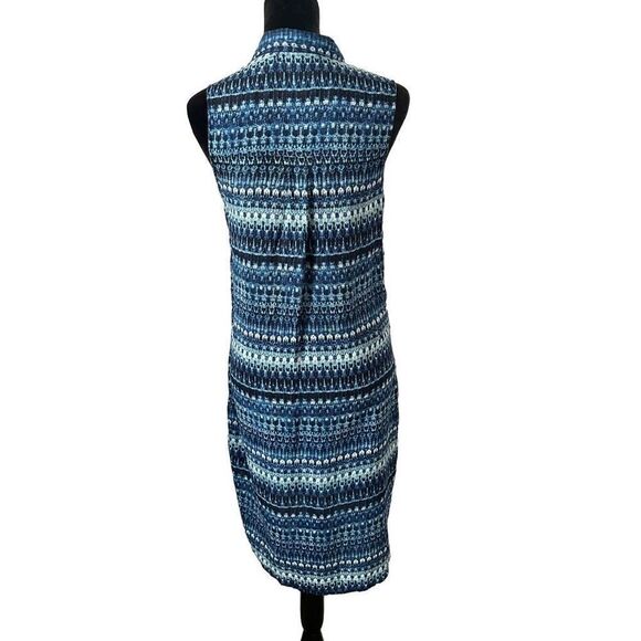 French Laundry Blue Patterned Mini Dress - Picture 2 of 16